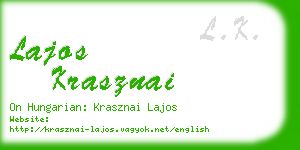 lajos krasznai business card